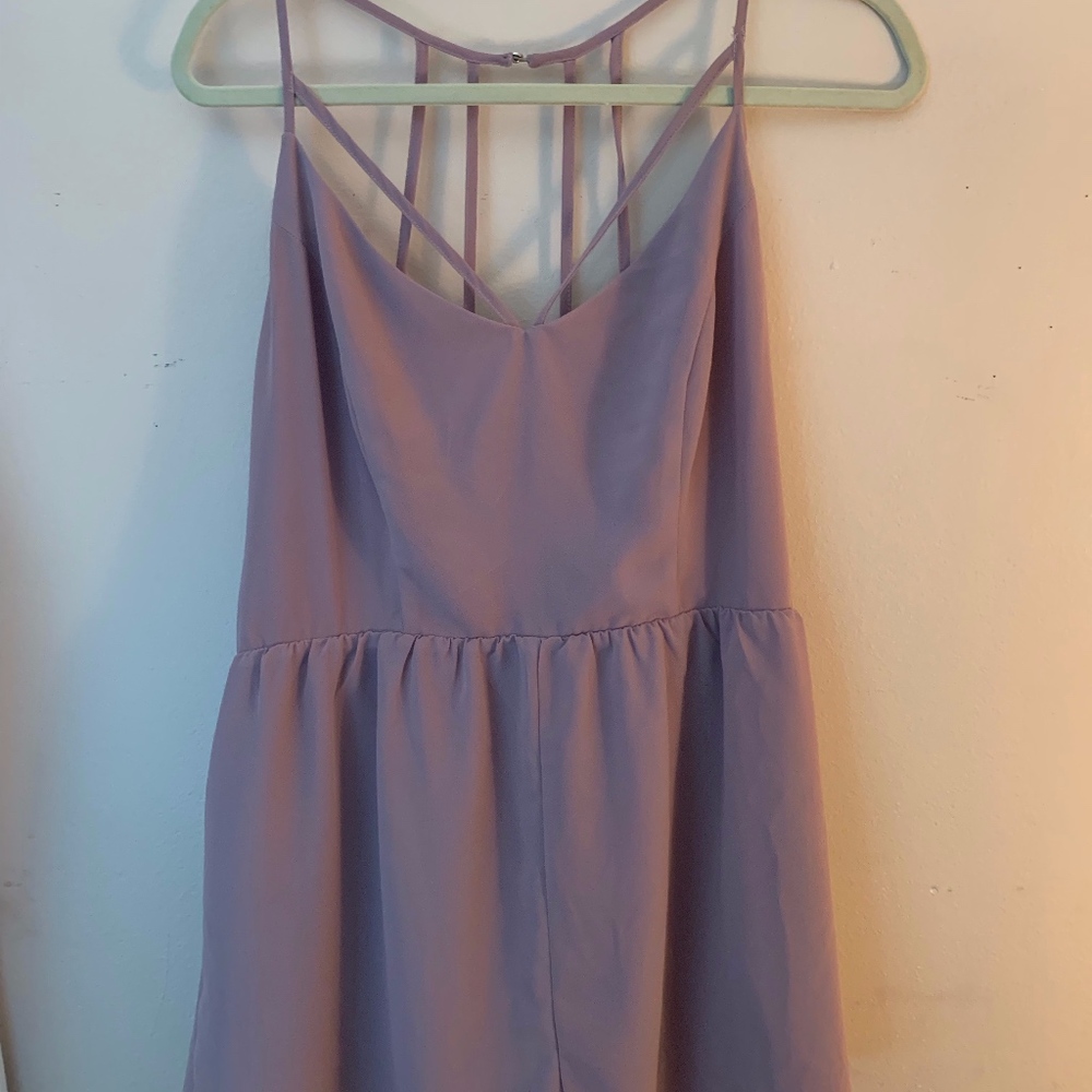 Mauve backless romper